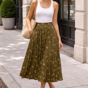 SOLD - DO NOT PURCHASE Zara Olive Green Pleated